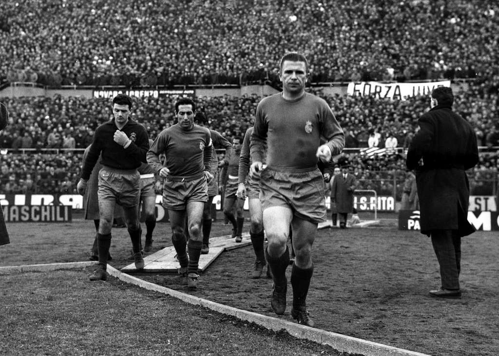 Real Madrid players Puskás, Gento and Araquistáin